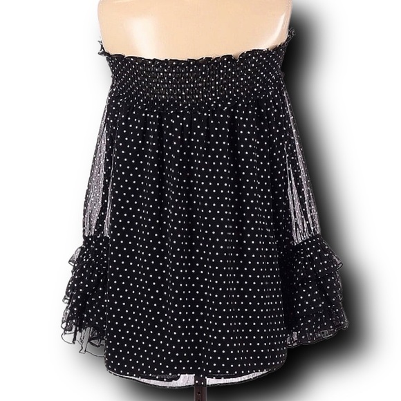 BRAND NEW WITH TAGS ! —CECE -off shoulder polka dot top - S - Picture 2 of 2